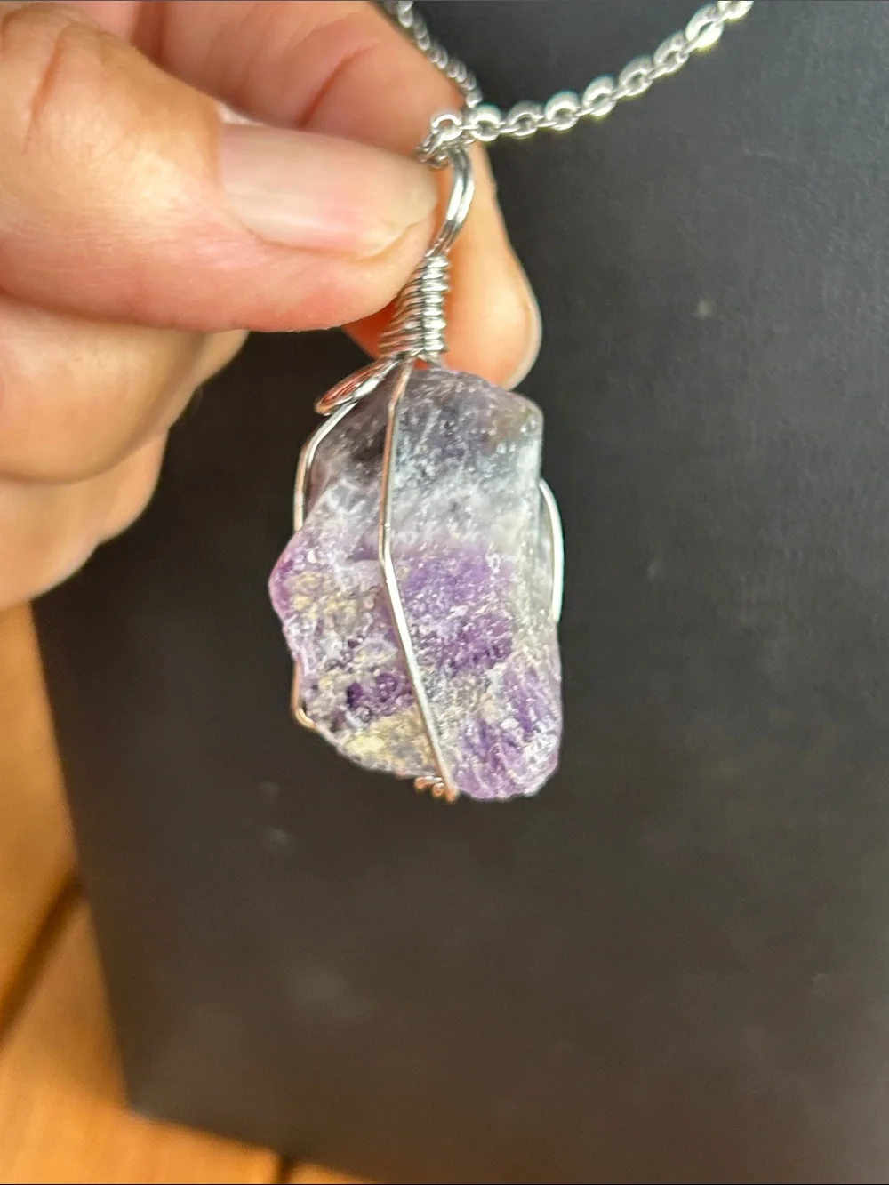 Artisan | Jewelry | Artisan Silver Wire Wrapped Amethyst Pendant ...